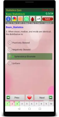 Statistics Quiz android App screenshot 0