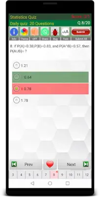 Statistics Quiz android App screenshot 1