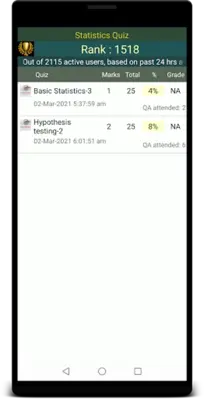 Statistics Quiz android App screenshot 3